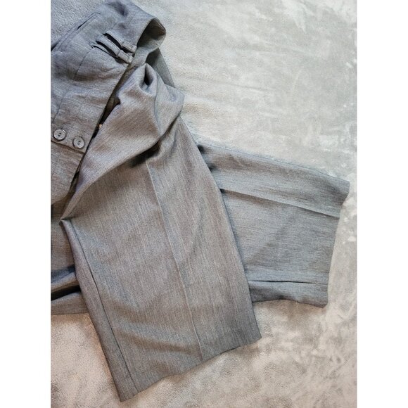 Cato Women Pants 22WP Petite Plus Wide Leg Gray Poly Blend Zip Fly GRA30E - Picture 4 of 9